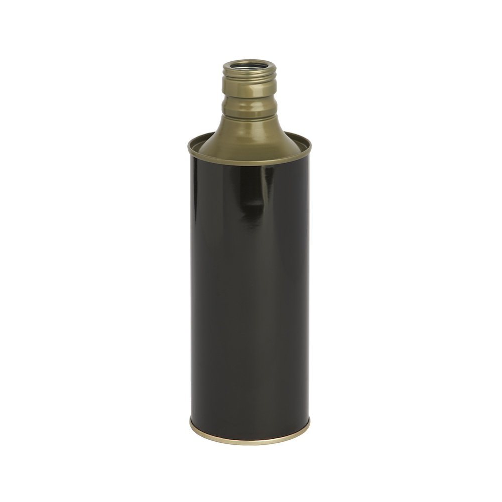 Bottiglia cilindrica 500ml - Grafica nero lucido