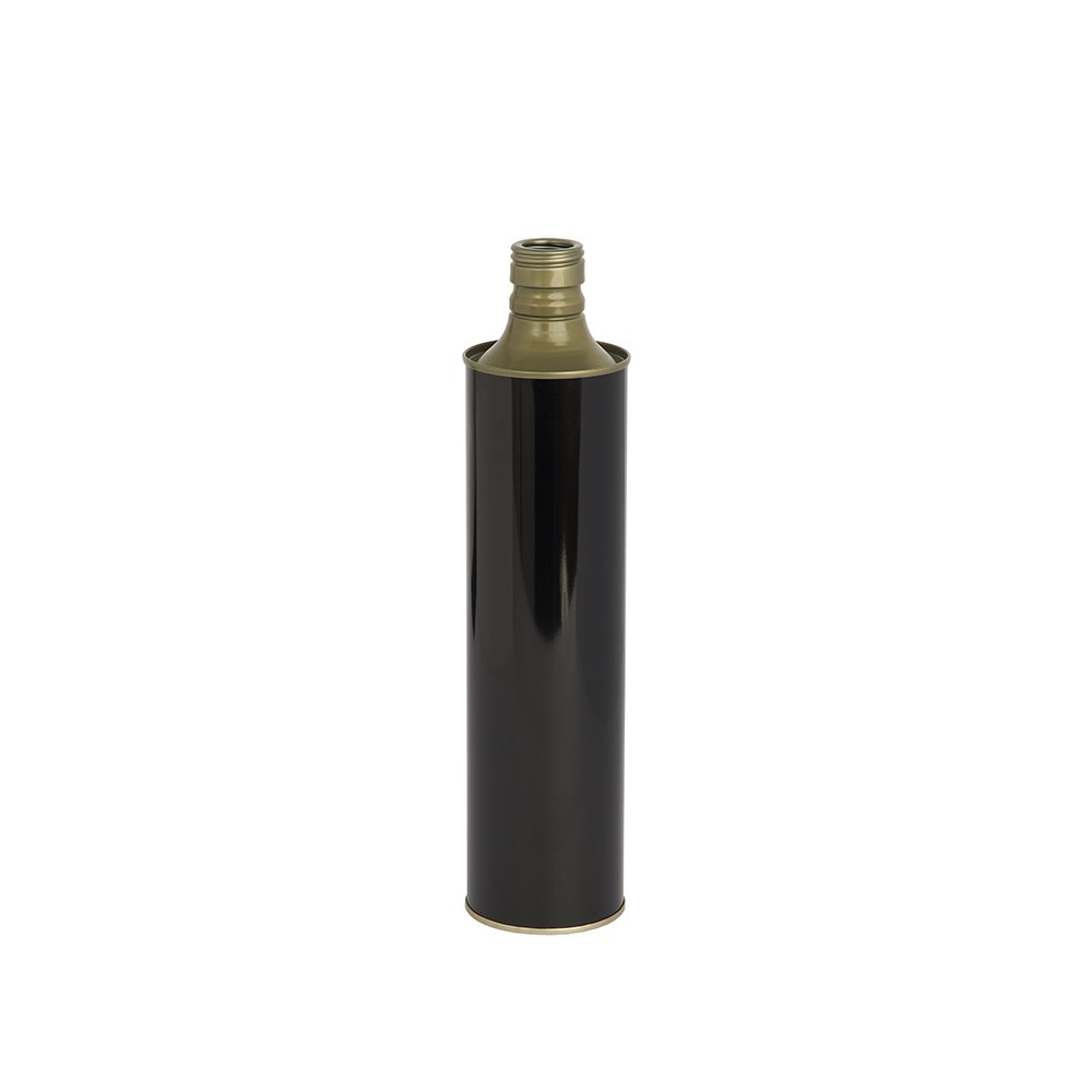 Bottiglia cilindrica 750ml - Grafica nero lucido